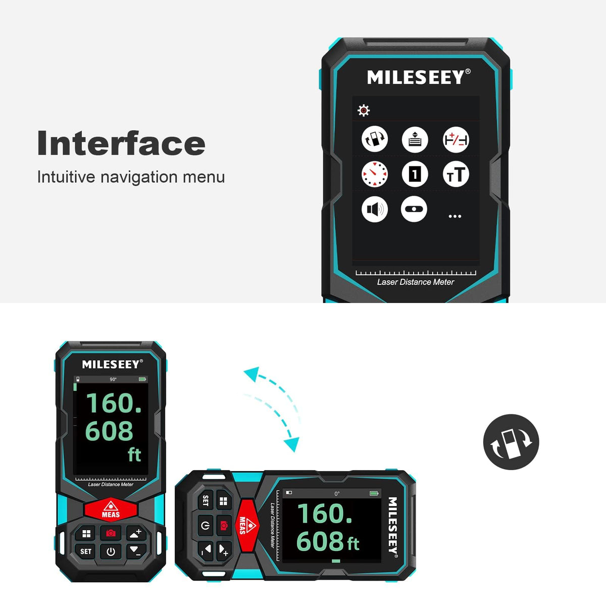 MILESEEY S7 Outdoor Laser Measure with Viewfinder Camera for Pro & DIY Use