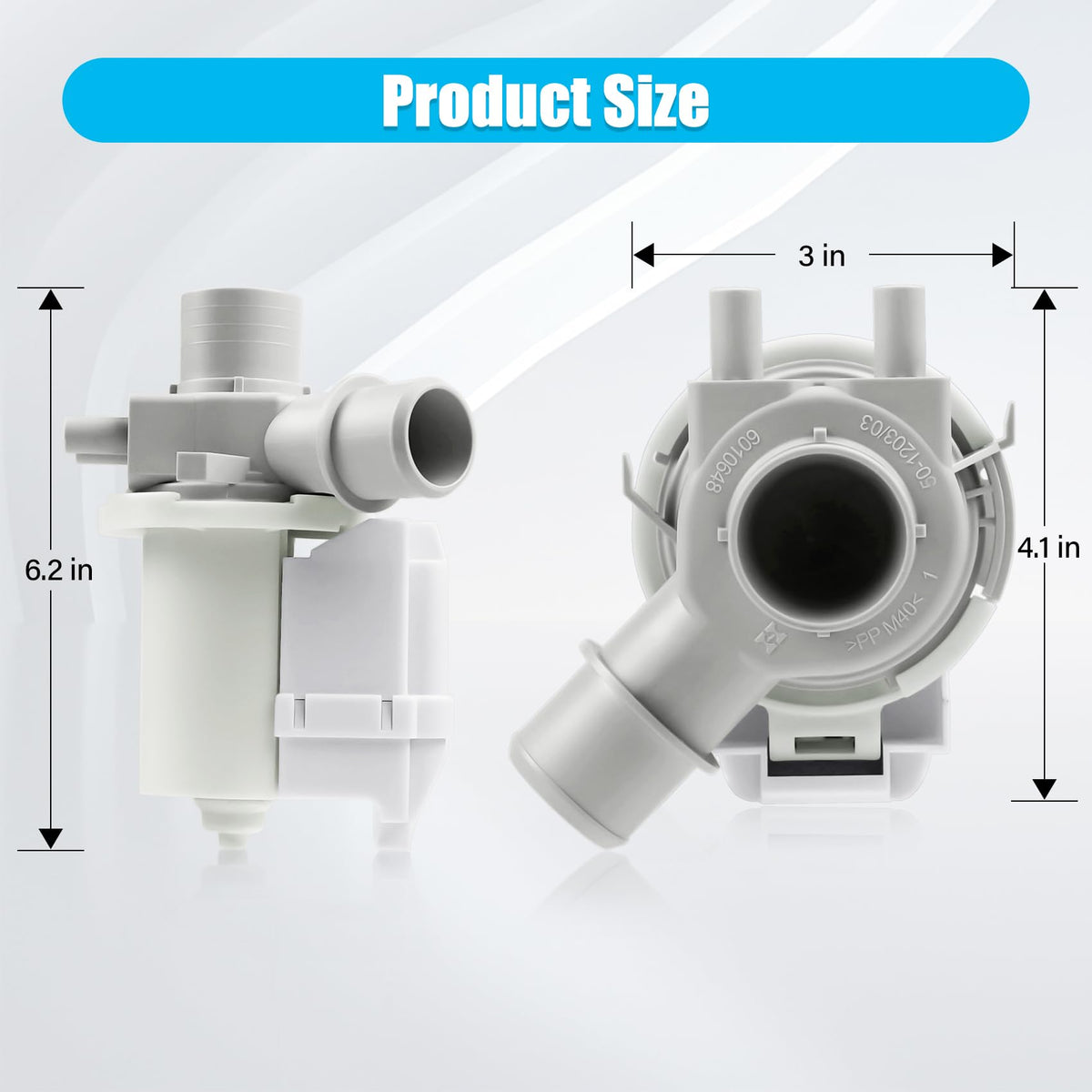 4681EA1007A DP040-012 Washer Drain Pump Assembly(OEM) Compatible with LG WT1501CW WT1201CV WT1201CW WT4870CW, Kenmore 796.31513210 and More, Replacement Parts 2649379 AP5672914 EAP7785119 PS7785119