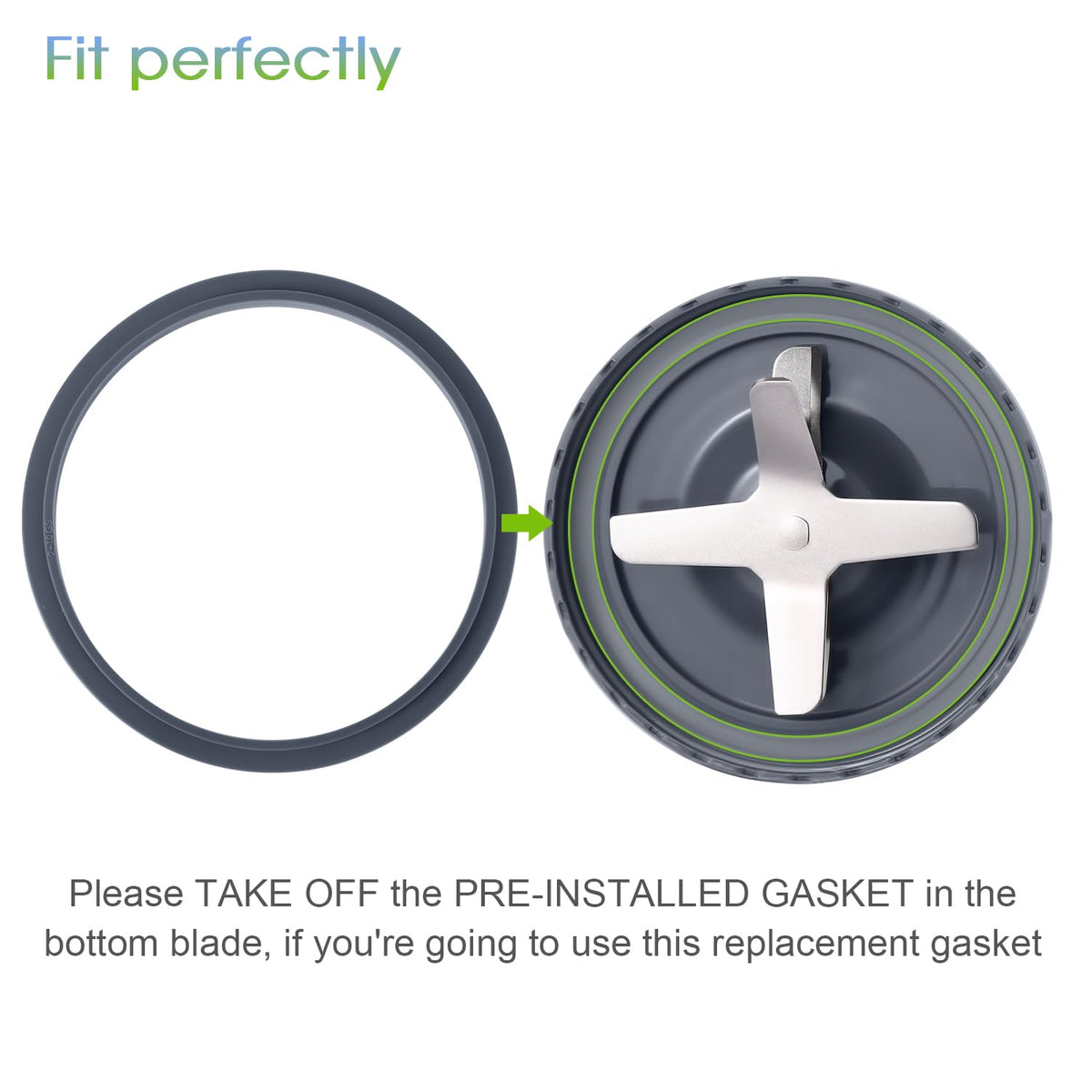 New Blender Cup and Blade Replacement Parts32oz Cup and Extractor Blade and 2 RubberGaskets 4-Piece Compatible with NutriBullet High-Speed Blender/Mixer System 600W/900w Series