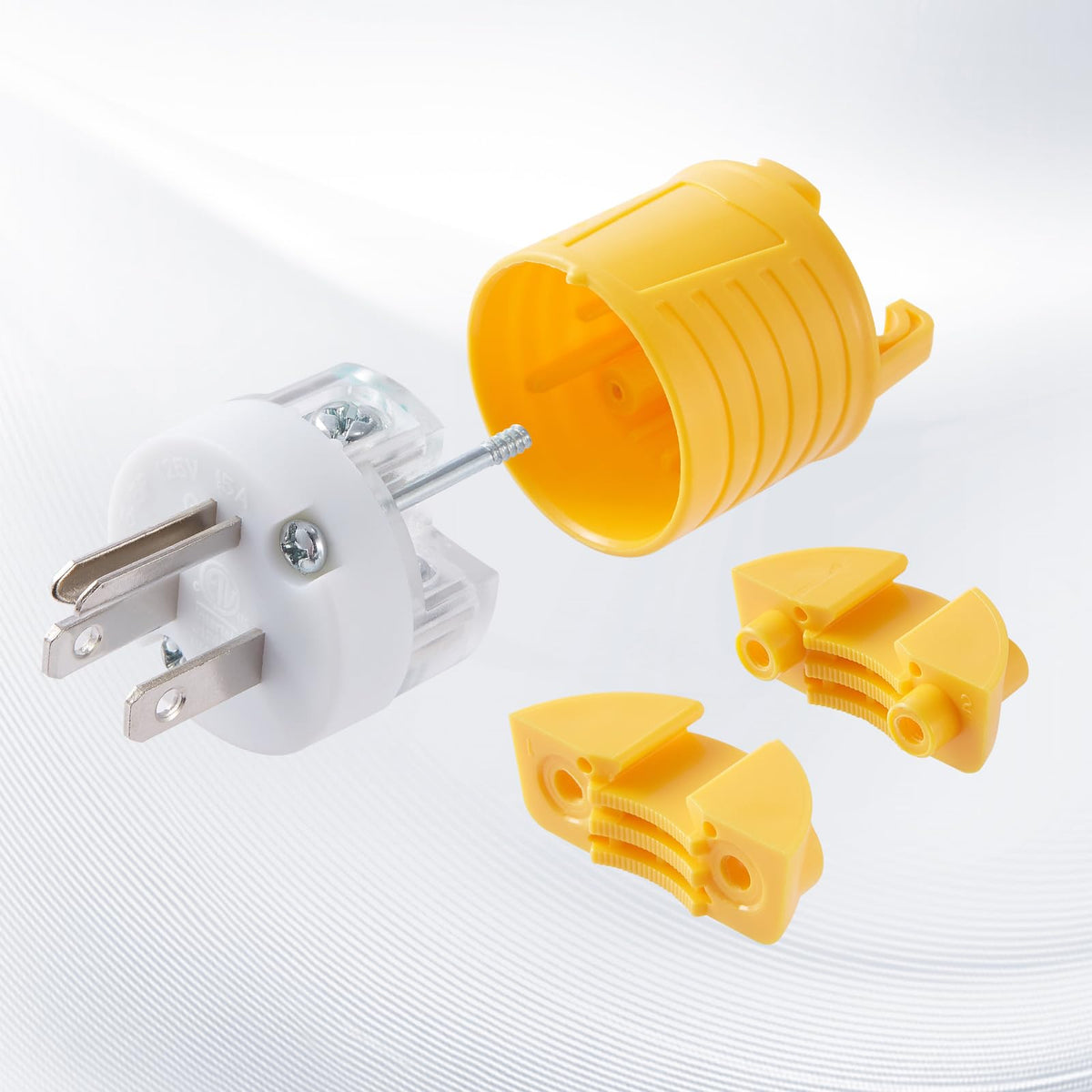Suplevel Extension Cord Male Ends 10 Pack, NEMA 5-15P Replacement Plug