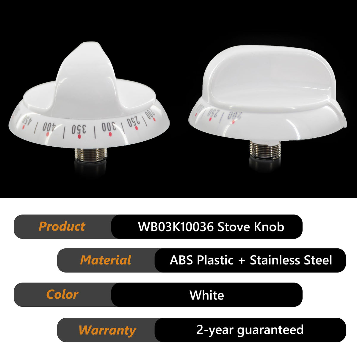 GYOFFULL WB03K10036 Gas Range Thermostat Stove Knob Control White (1PC)