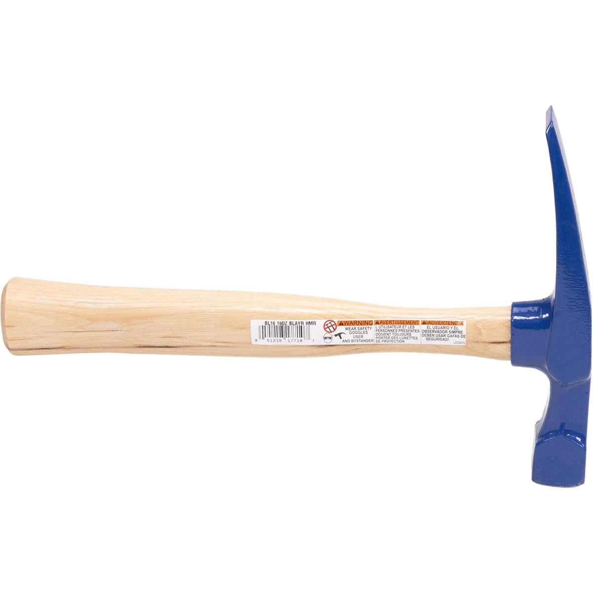 VAUGHAN Bricklayer Hammer, 16 Oz, Masonry Hammer, Assembled in the USA
