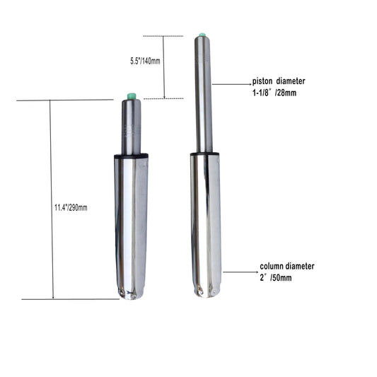 Ruipai Office Chair Gas Lift Cylinder Replacement Kit, Class 4 Heavy Duty SGS Certified, 2” Chrome Gas Cylinder with Dual-Ended Removal Tool for Top & Bottom, Universal Fit for Office & Gaming Chairs