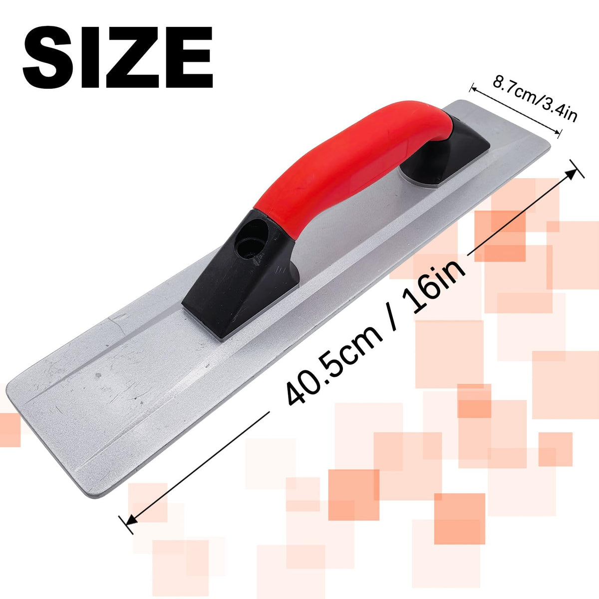 WYPROCEED Magnesium Hand Float, 16 x 3-2/5 Inch Beveled End Concrete Float
