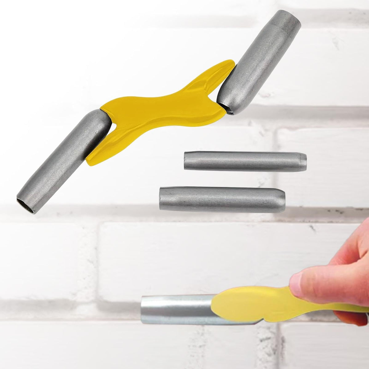 Qianly Masonry Brick Jointer Tool, 4 Sizes Barrel Jointer, 1/2in, 5/8in, 3/4in, 7/8in Wall Beauty Stitcher