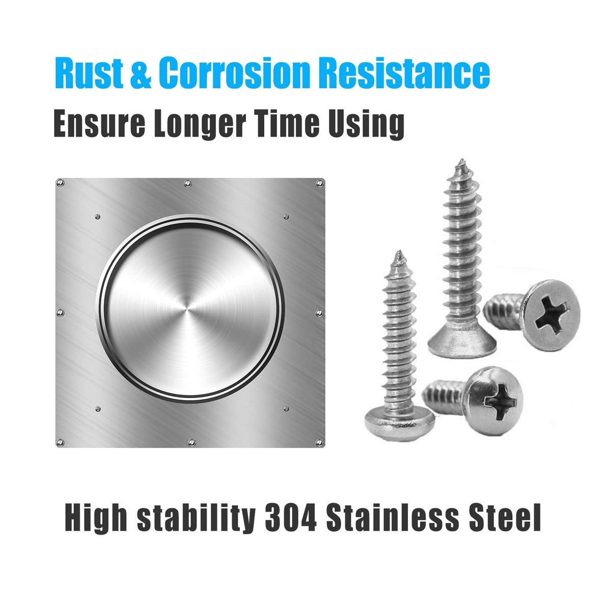 M6 M5 M4 M3 Wood Screws Assortment Kit,815pcs Metric Stainless Steel Assorted Self Tapping Screws Set Truss Flat Pan Head Phillips Drive Drilling for Deck Drywall Concrete Sheet Metal