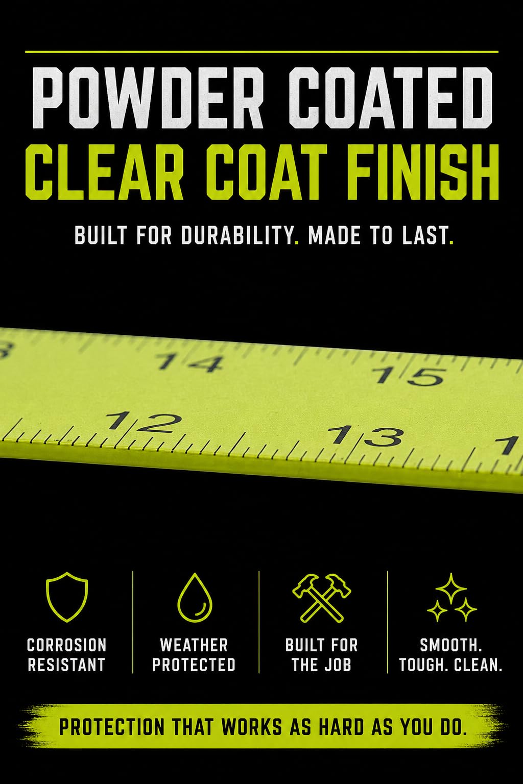 24x16Carpenter Square – High Visibility Framing Square, Durable 3/32” Steel, Easy-to-Read Markings – Twelve Twelve Tools.