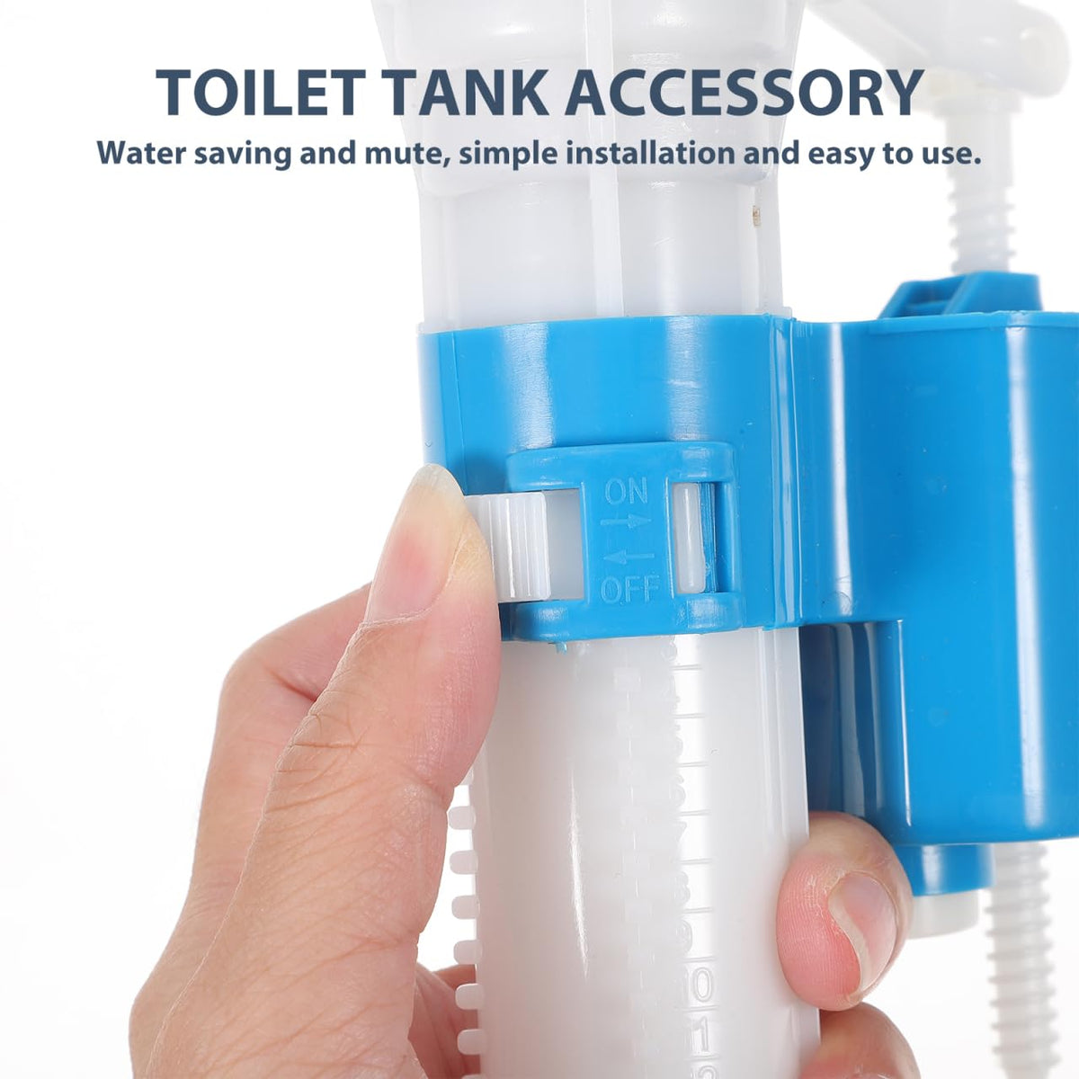 Toilet Fill Valve Replacement Kit, Silent Abs Water Tank Inlet Valve, Fits Most Toilets, Blue, 10.03 X 3.74 X 2.28 Inches
