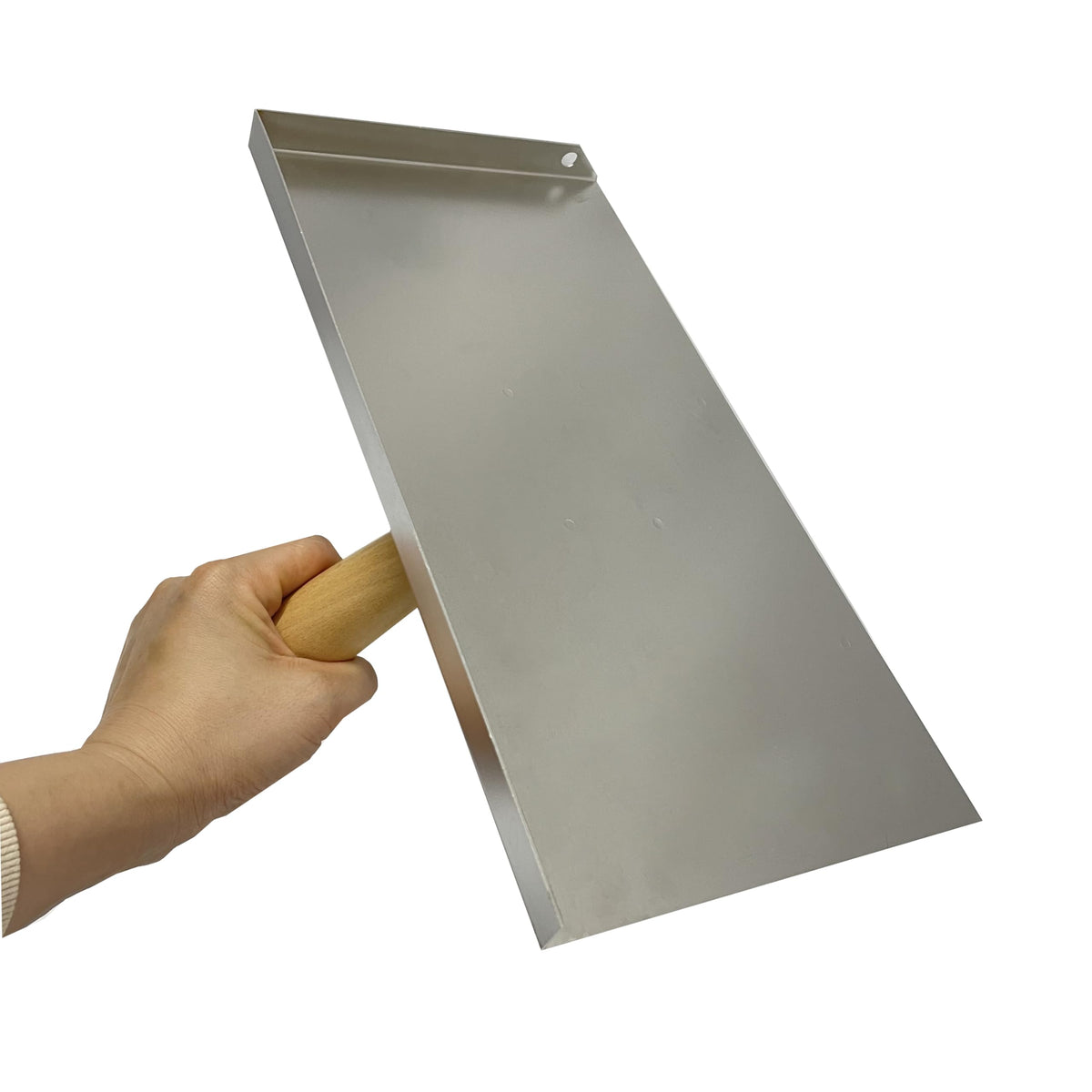 Stainless steel Pointing Brickwork Hawk,Mortar rack with wooden handle - 150x300 mm - for grouting, bricklaying, and jointing - includes mortar axe, shovel, grouting board, DIY.
