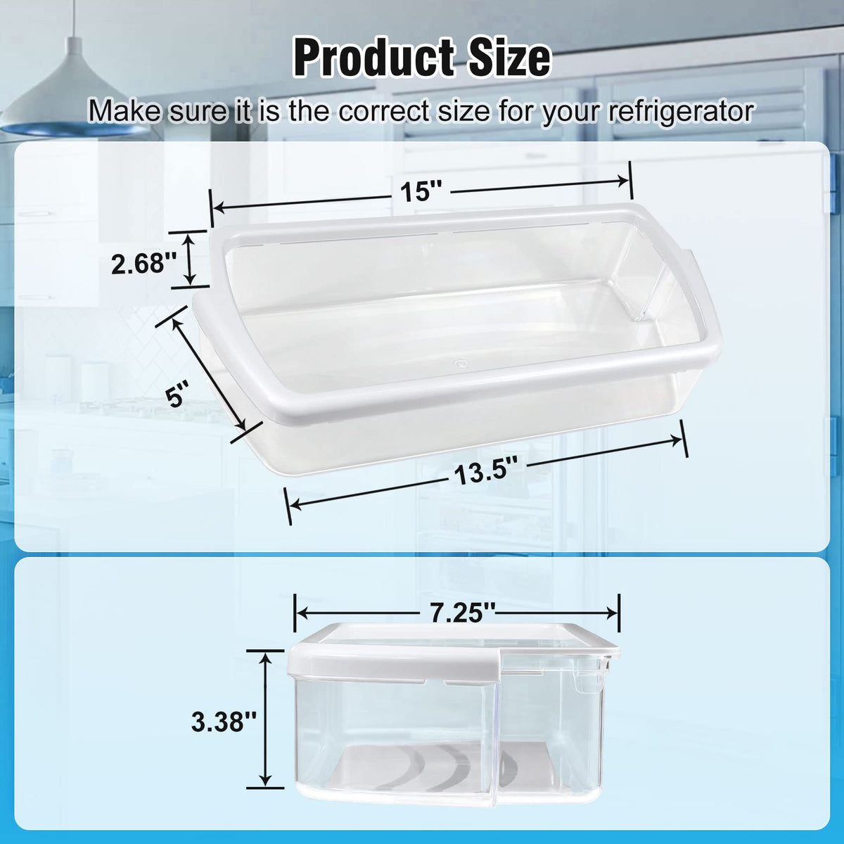 [2 PACK]W10321304 Refrigerator Door Shelf Replacem