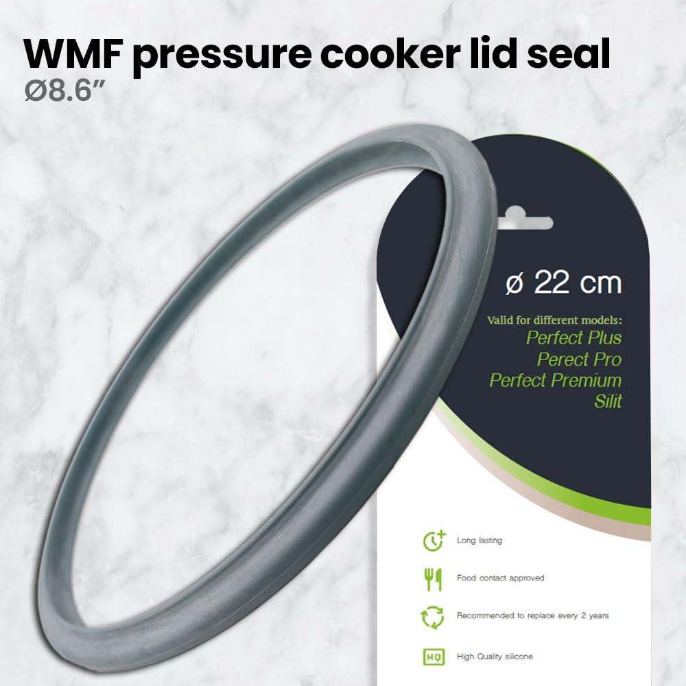 Anakel Home Pot Gasket Sealing Ring, Compatible with WMF Perfect, Perfect Plus, Premium, Ultra & Pro Pressure Cookers, Silicone Replacement Gasket, Ø22cm / Ø8.66in