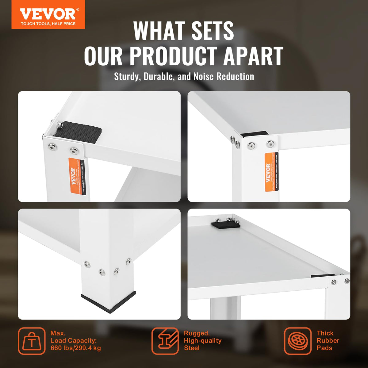 VEVOR Laundry Pedestal with Storage Shelf, 28" Lx2