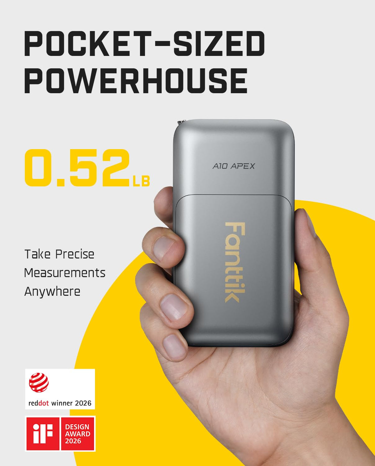 Fanttik A10 Apex 3-in-1 Digital Laser Tape Measure with Cross Line Laser