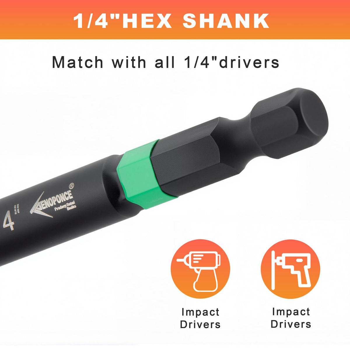 AEROFORCE 41 PCS Magnetic Nut Driver Set, Impact Drill Driver Bit 1/4" Hex Shank, SAE & Metric Cr-V Steel Power Nut Drivers with Quick-release Extensions, Impact Socket Adapters, Bit Holder