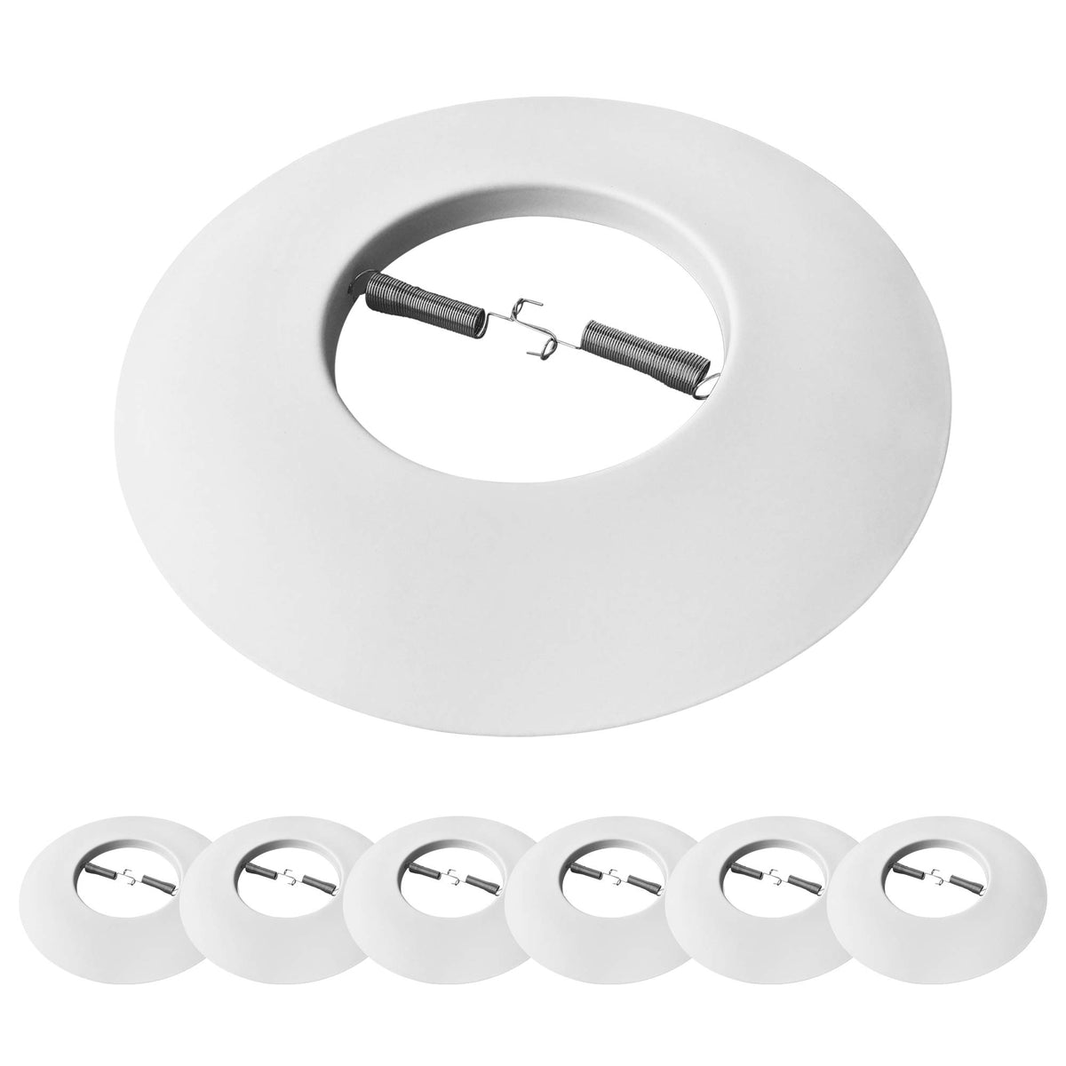 PROCURU [6-Pack] 6" Open Metal Ring Trim for Recessed Can Lights - for BR30, PAR30, LED, Incandescent, CFL, Halogen
