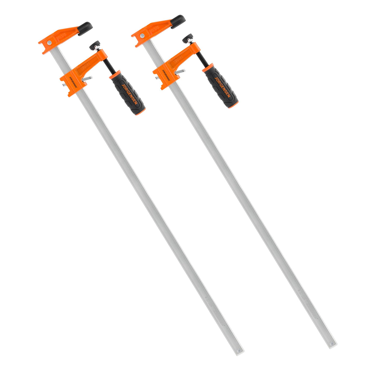 Jorgensen 24" Medium-Duty Steel Bar Clamp Set, 600 lbs Load Limit, 2-Pack