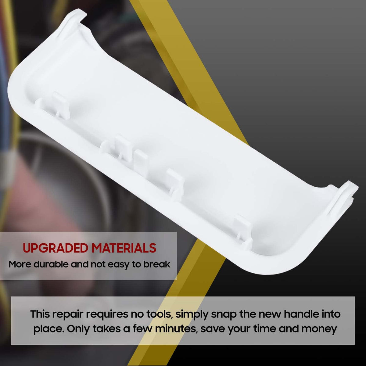 Seentech Upgraded W10861225 W10714516 Dryer Door Handle - Compatible with Whirlpool Kenmore Dryer – Replace: AP5999398 W10861225VP W10714516 PS11731583 (1)