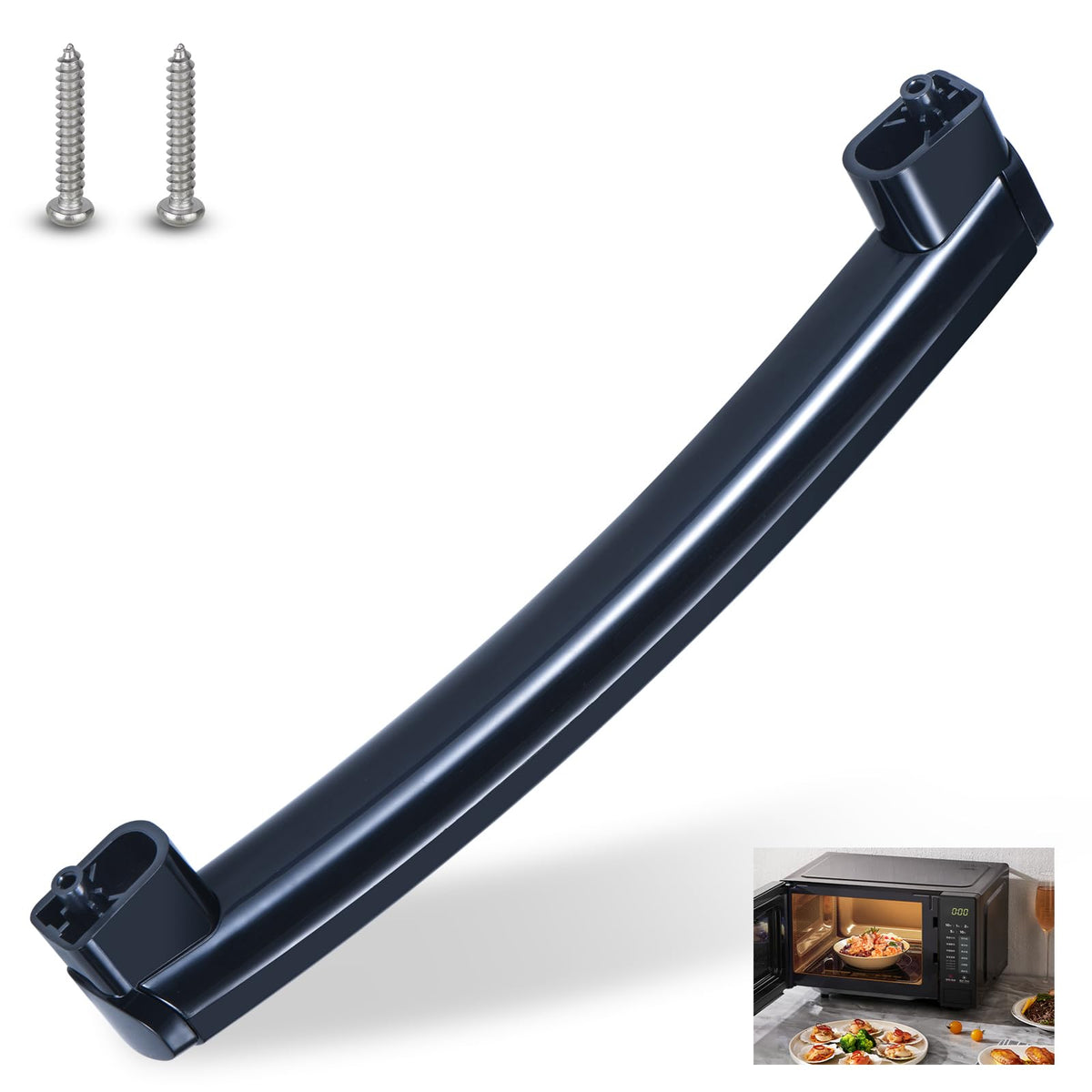 Upgrade Black WB15X10275 Microwave Oven Door Handl