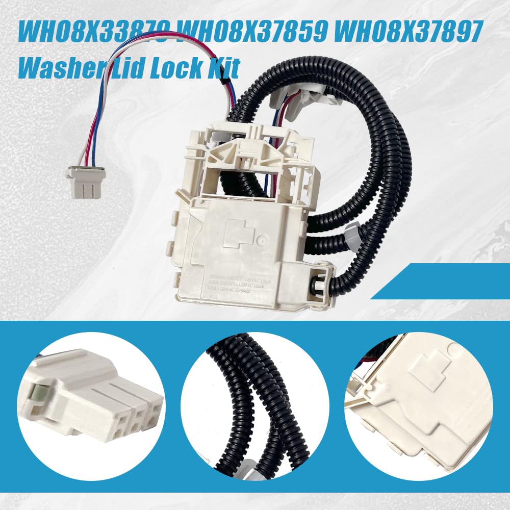 SNYFT Washer Lid Lock Assembly Replacement for GE WH08X33879 WH08X37859