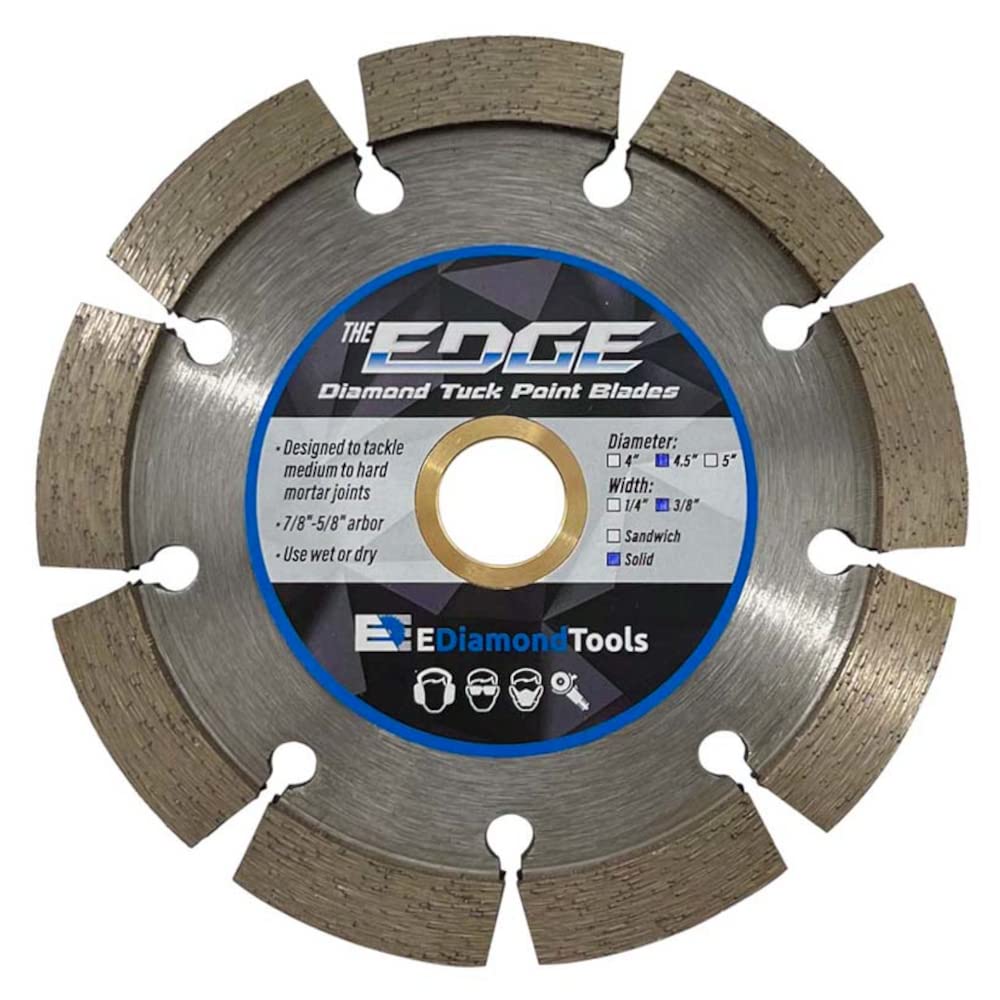 4.5" Diamond Tuck Point Blade for Mortar Joint Removal 3/8" Width 7/8"-5/8"