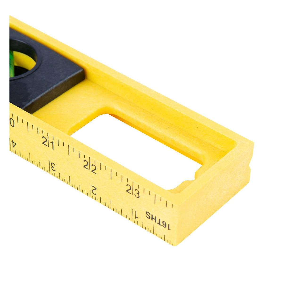 Mayes 10140 Top View Magnetic Level, 24 Inch Level Made in USA, 3 Vials with 270° Center View, Ruled Edge for Accurate Measurements, V-Groove for Curved Surfaces