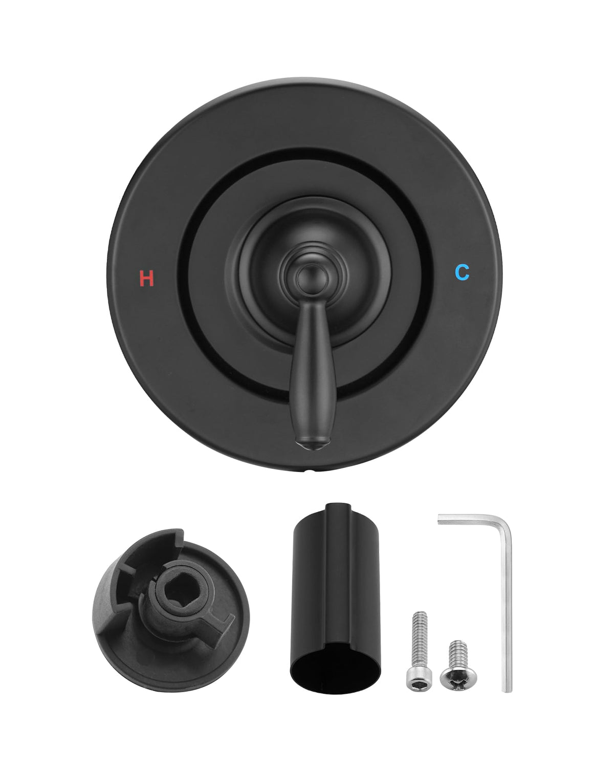 Replacement for Moen Fit Chateau Valve Shower Faucet Trim Kit Only(Valve& Catridge Not Inclued), Pull-on Push-off Design Knob Elegant Handle
