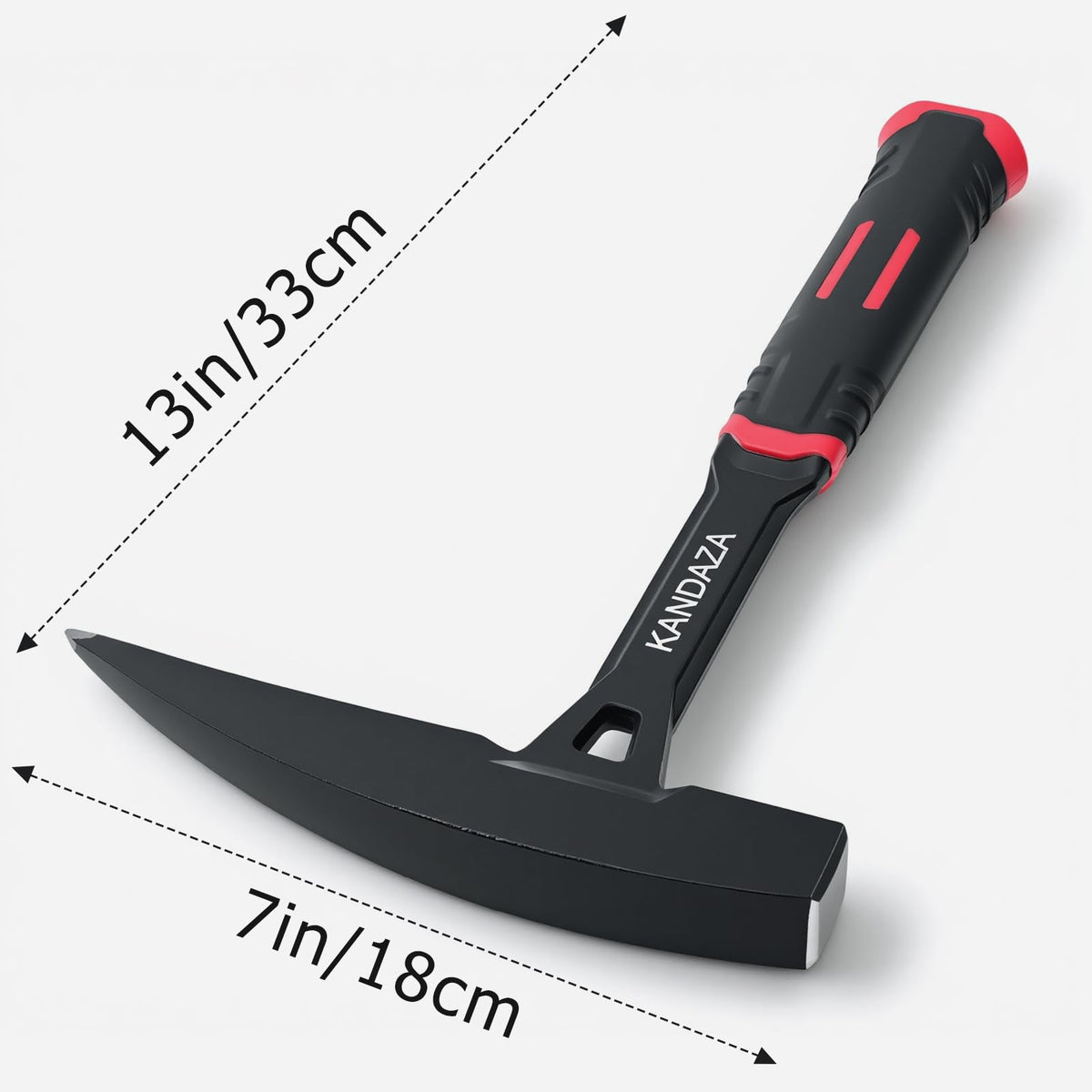 KANDAZA 22 oz Geology Rock Hammer, Pointed Rock Pick for Rockhounding