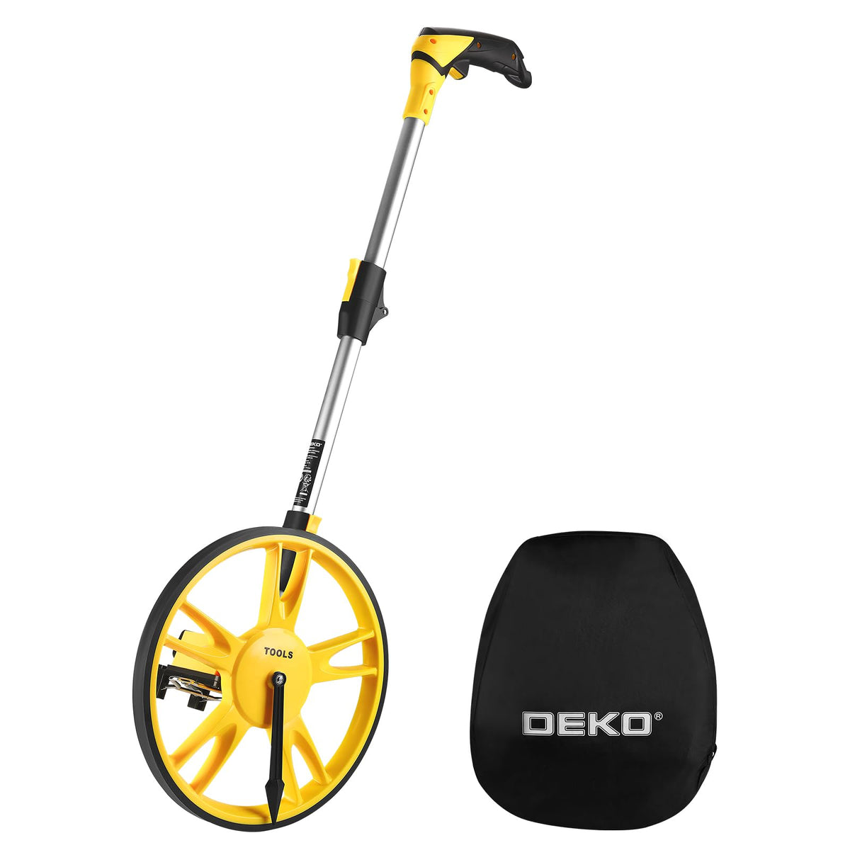 Measuring Wheel: DEKOPRO 12 Inch Measure Wheel in Feet, 99,999Ft Measuring Wheels One Key to Reset, Portable Wheel Measurement Roller with Storage Bag