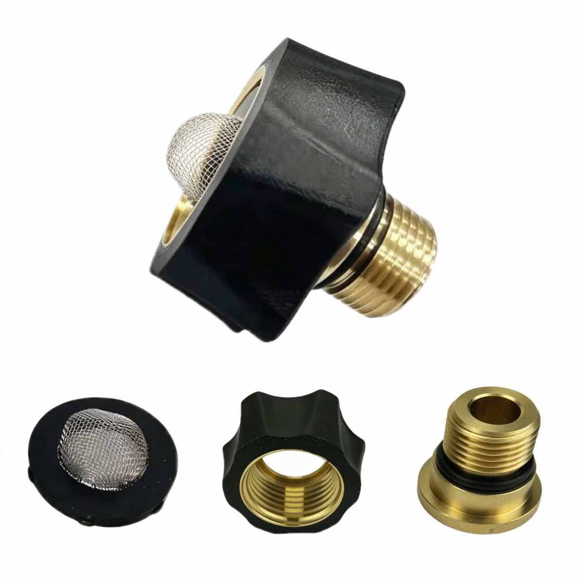 XILEWHZF 7112362 Water Inlet Fitting for Simpson Pressure Washer Pump Parts Compatible, Fits Multiple Pressure Washer Connectors (Copper, 1pc)