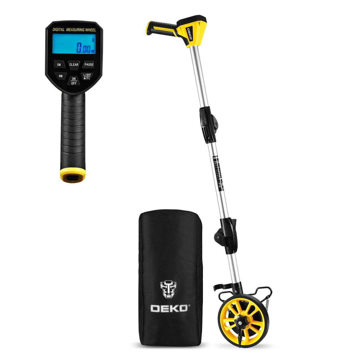 Measuring Wheel: DEKOPRO 6 Inch Digital Measuring Wheels, 4V Measure Wheel in Feet, 99,999Ft/ 99,999M Wheel Measurement Roller with Bag