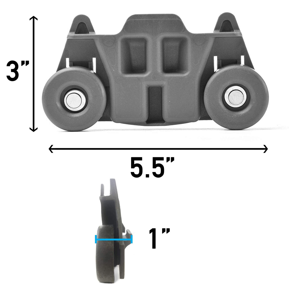 (4-pack) W10195416 NEW UPGRADED Replacement Part for Lower Dishwasher Wheel – Compatible with GE/Whirlpool/Kenmore - AP5983730, W10195416V, W10105417, PS11722152, W10195416VP