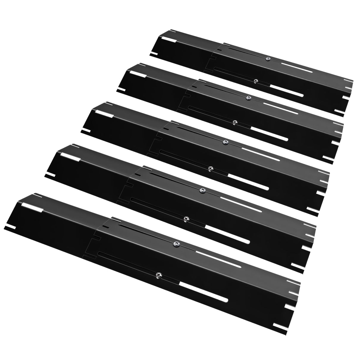 Unicook 5 Pack Adjustable Grill Heat Plates Burner Covers, 11.75-21 in L
