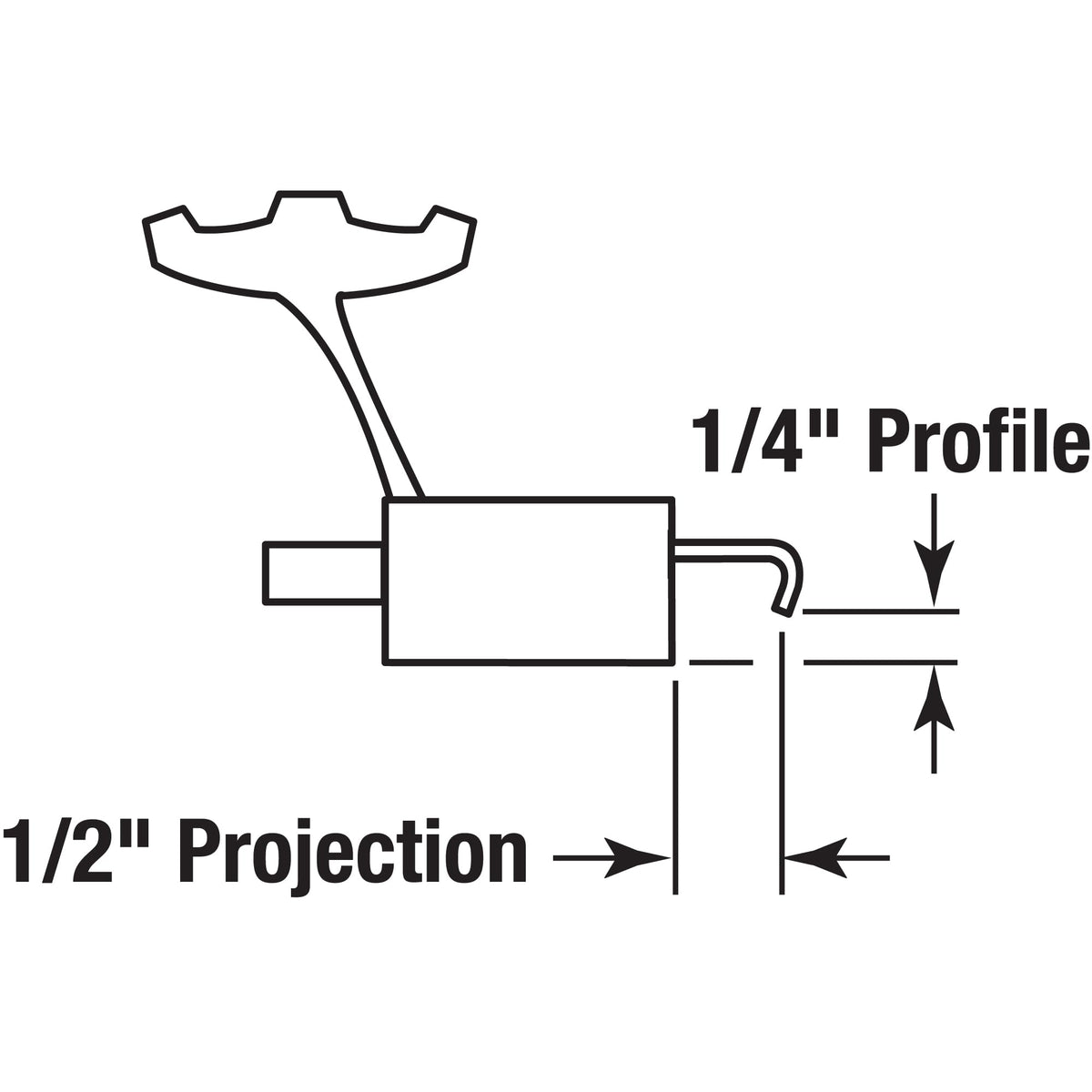 Prime-Line C 1116 Diecast Sliding Door Handle Set, White (Single Pack)