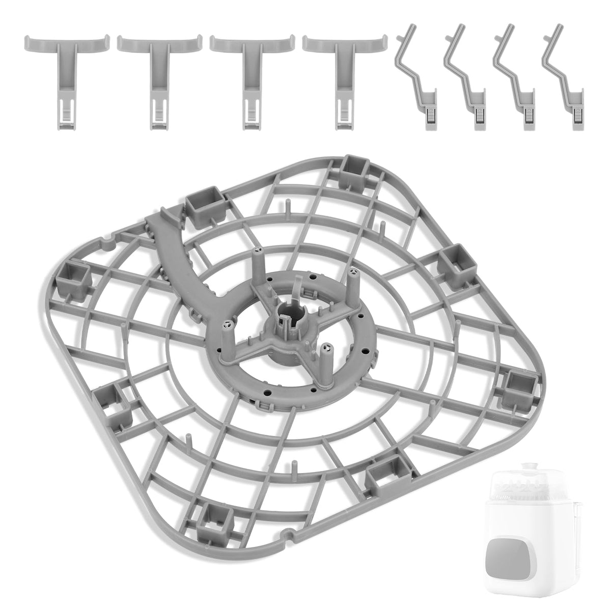 Gosknor Replacement Bottom Tray for Momcozy Bottle Washer with 8 Brackets