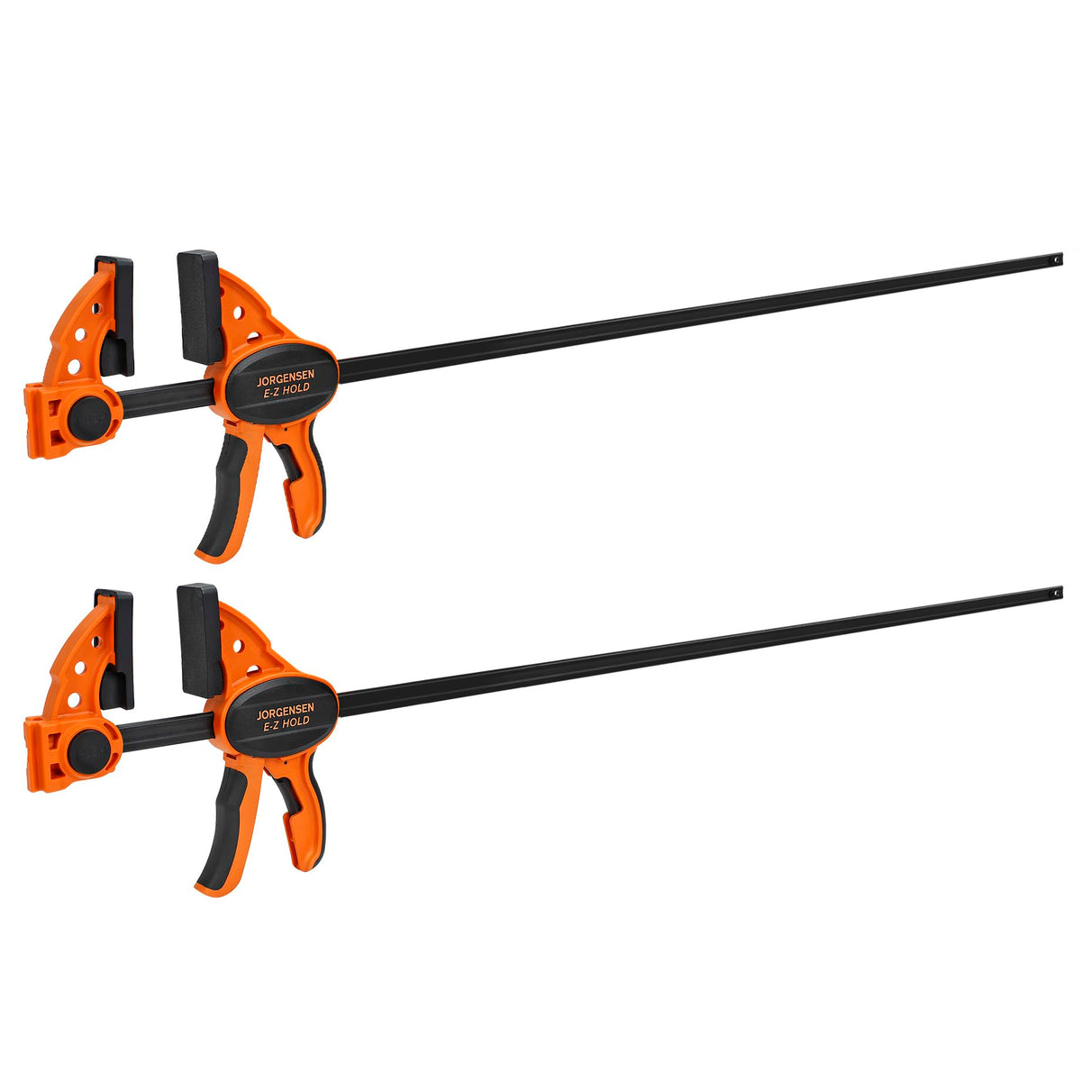 Jorgensen 36" E-Z Hold Medium-Duty Bar Clamps, 400 lbs Load Limit, 2-Pack