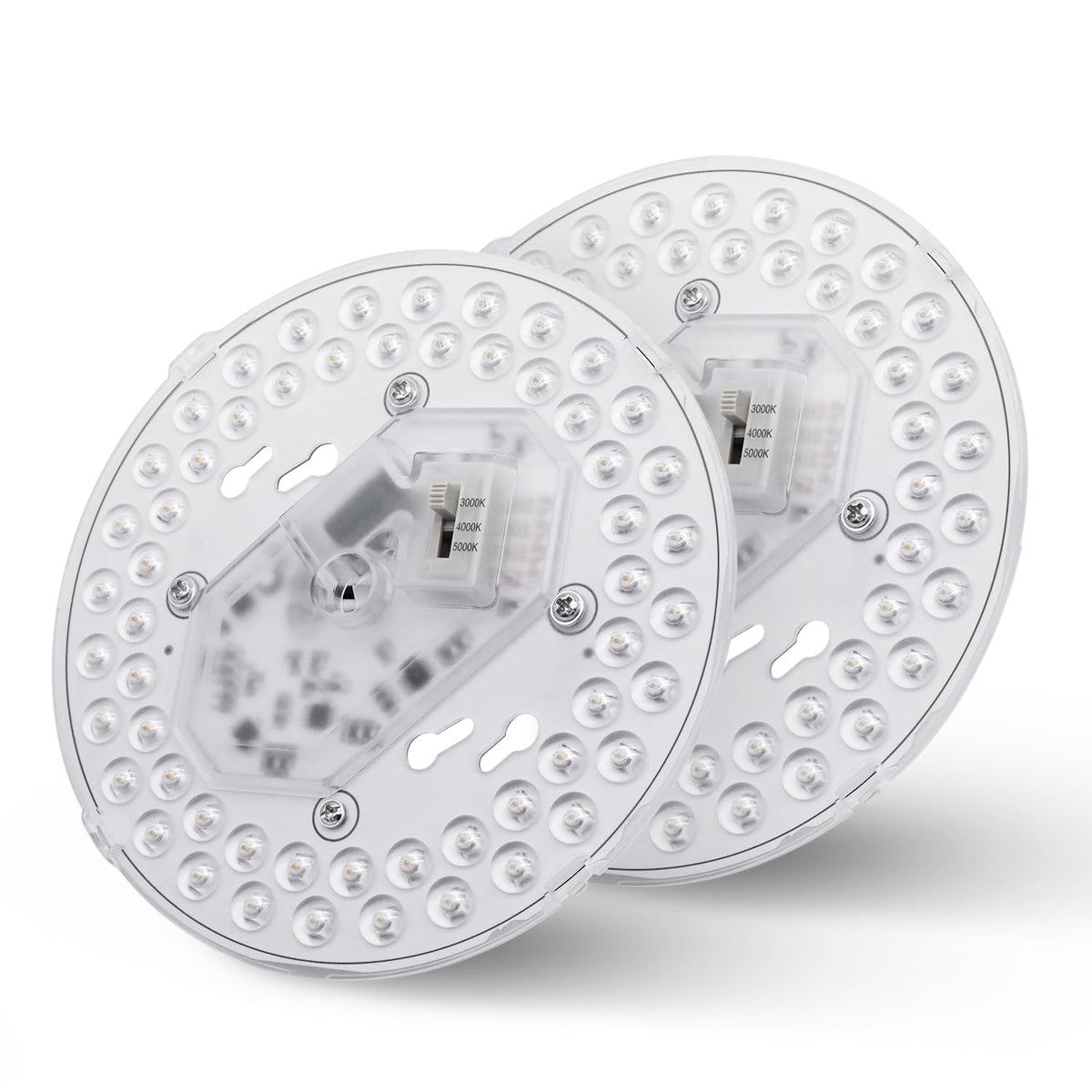 2Pack LED Ceiling Fan Light Retrofit Kit, 6inch 24W 2200Lm, 3CCT Dimmable