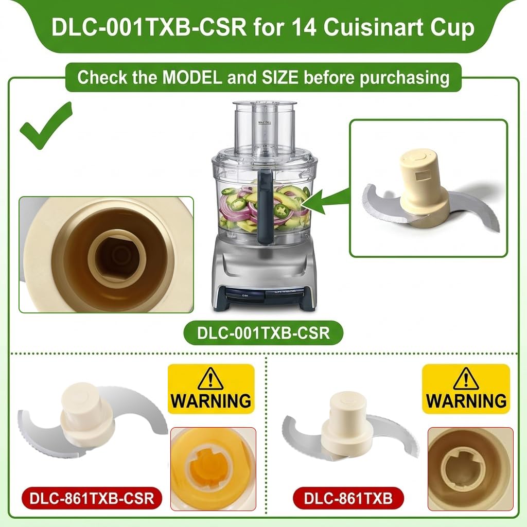 Replace for Cuisinart DLC-001TXA DLC-7 CSR Steel Blade food processor parts