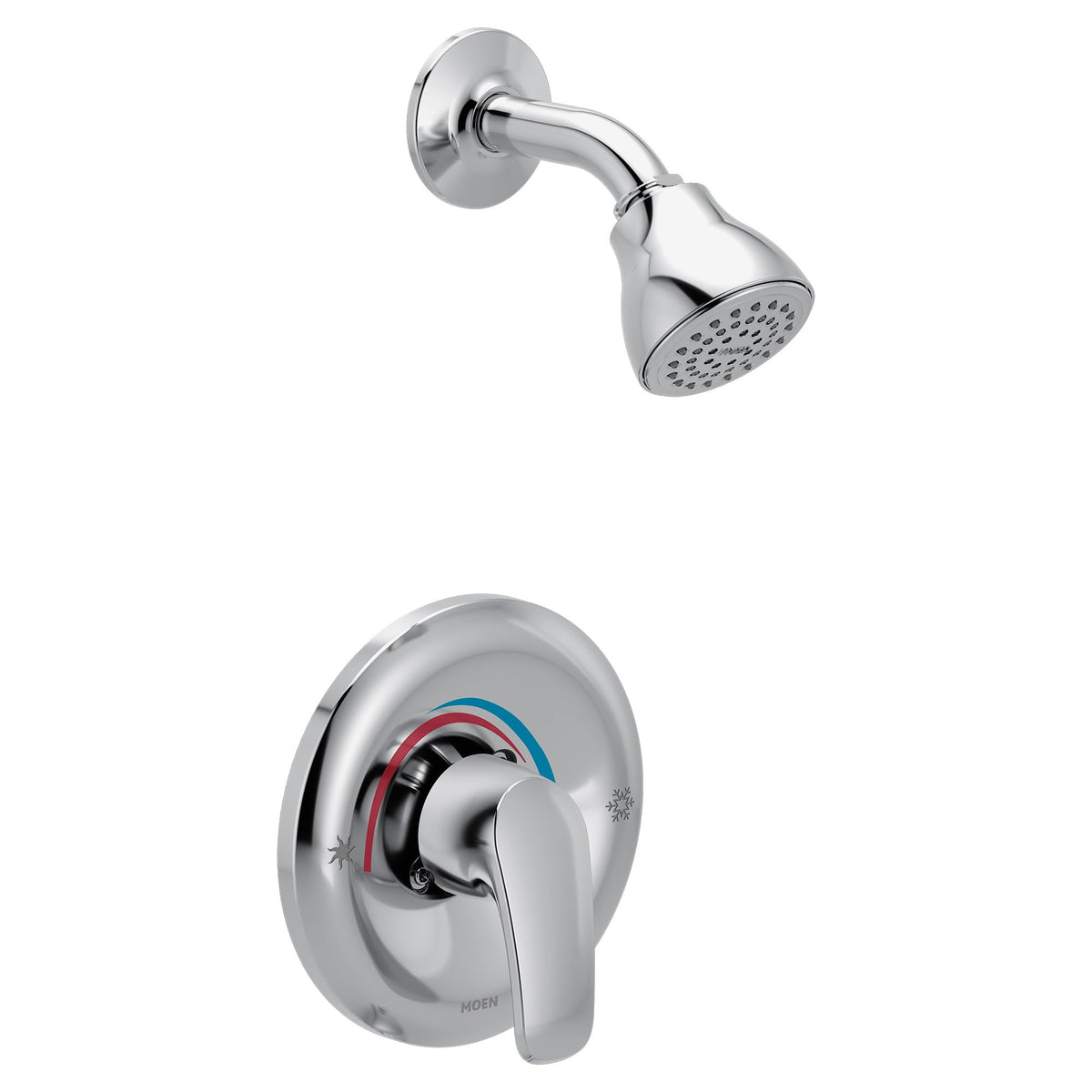 Moen Chateau Chrome Eco-Performance Shower Trim Kit with Showerhead and Handle, Posi-Temp Valve Sold Separately, TL5182EP