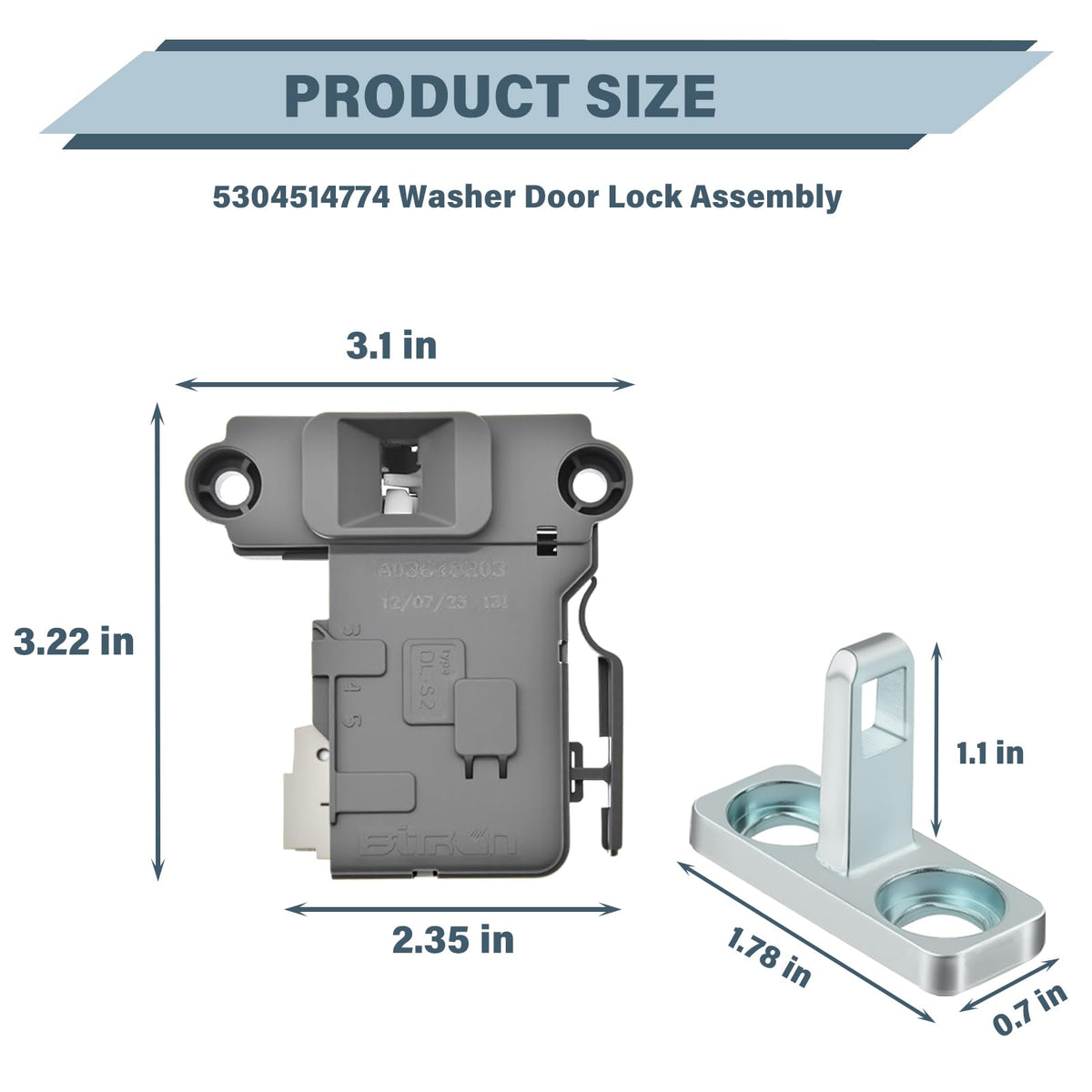 Replacement Electrolux Washer Door Latch Lock Switch Assembly