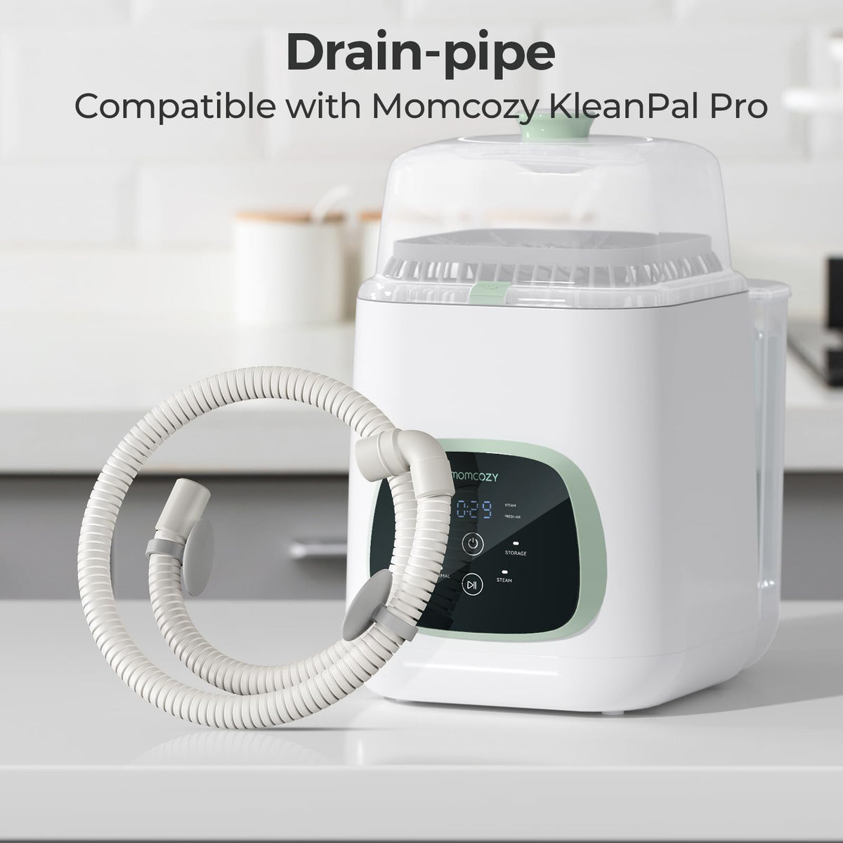 Momcozy Soft & Safe Drain Hose for KleanPal Pro Baby Bottle Washer – Flexible, Durable Replacement Accessory for Easy Water Drainage (1M)