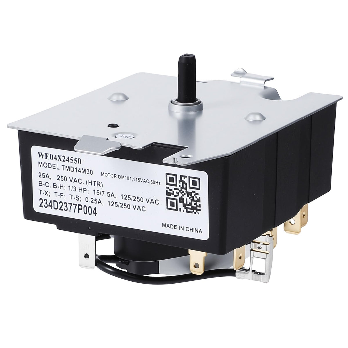 WE04X24550 TMD14M30 234D2377P004 Dryer Timer Compatible with GE/Hotpoint GTD42GASJ2WW GTD42EASJ2WW GTD42GASJ3WW GTD42EASJ0WW GTD42EASJ1WW GTD48EASW0WB Dryer etc.Replacement TMD16M12 234D2377P003 etc.