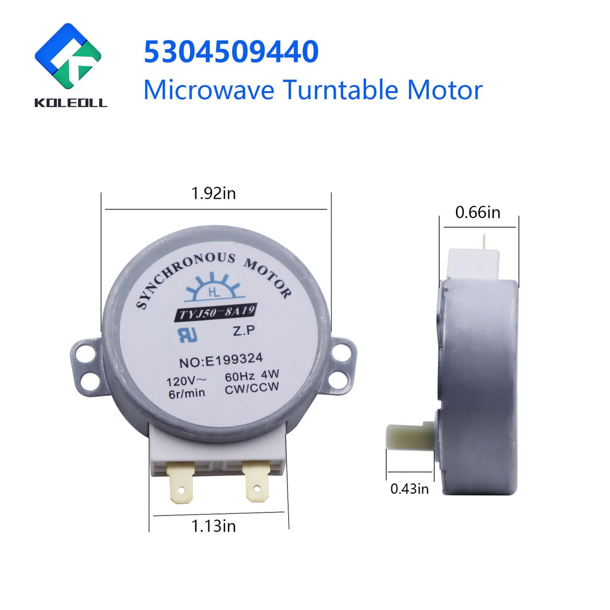 OEM 5304509440 Microwave Turntable Motor Compatible with Frigidaire 4583637 AP6230595 PS12071283 EAP12071283 Microwave Replacement Part