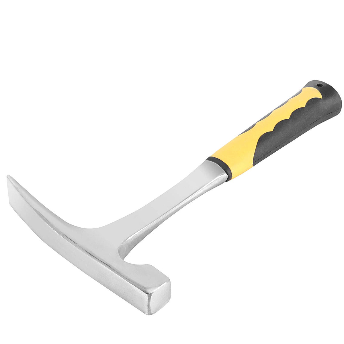 ZEONHEI 2 PCS 32 OZ 11.9 Inch Rock Pick Hammer, High Carbon Steel Brick Hammer with Non-Slip Shock Absorbing Grip, Polished Flat Head Geology Hammer for Mining