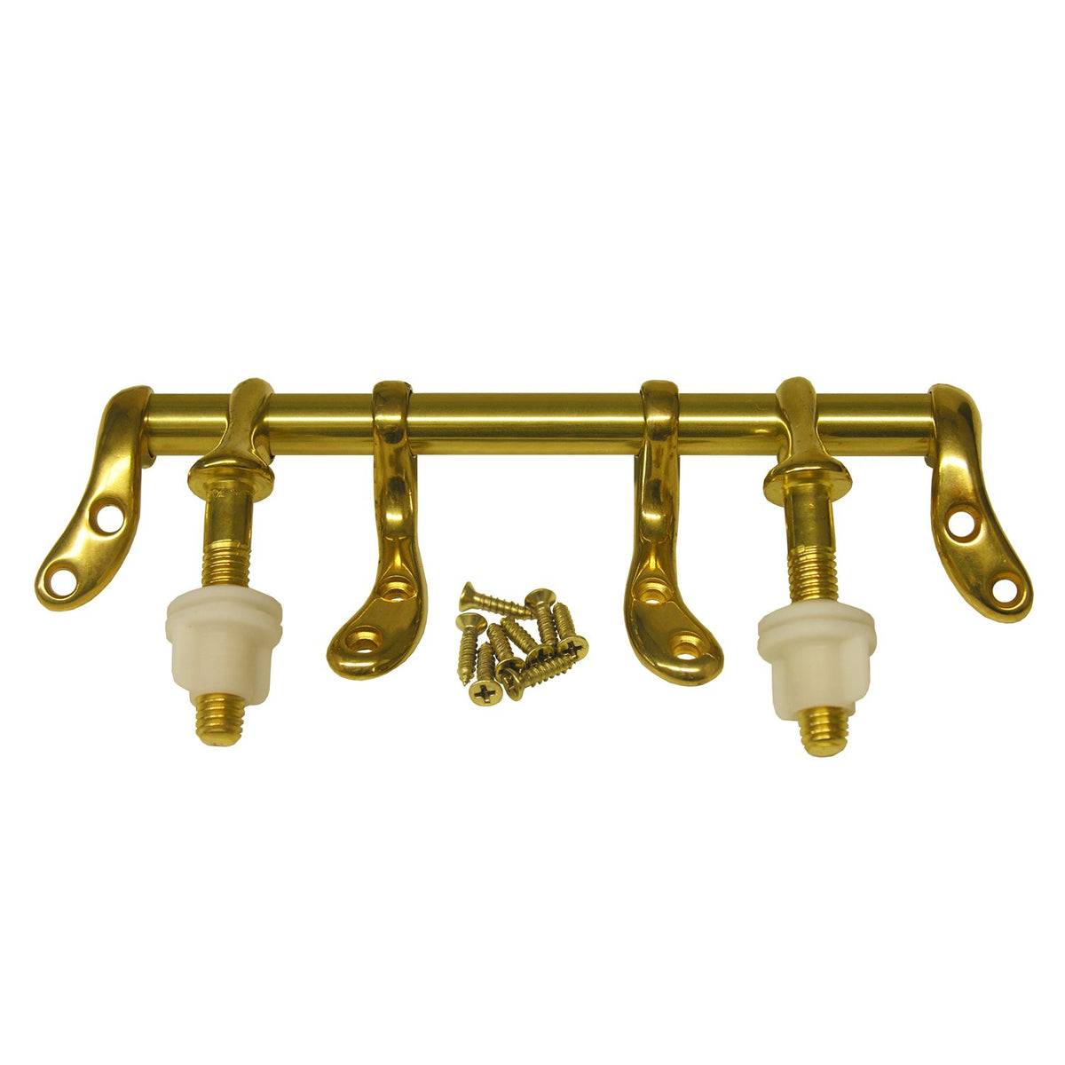 LASCO 14-1053 Toilet Seat Hinge Polished Brass Metal with Bolts and Nuts