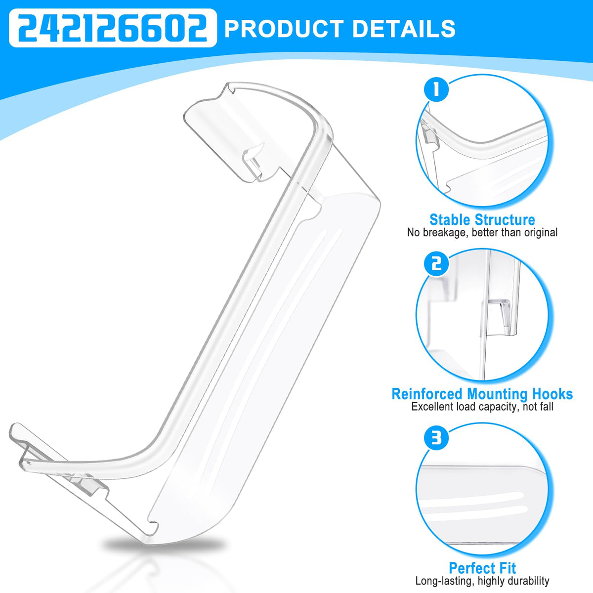 UPGRADED 242126602 Refrigerator Door Bin for Frigi