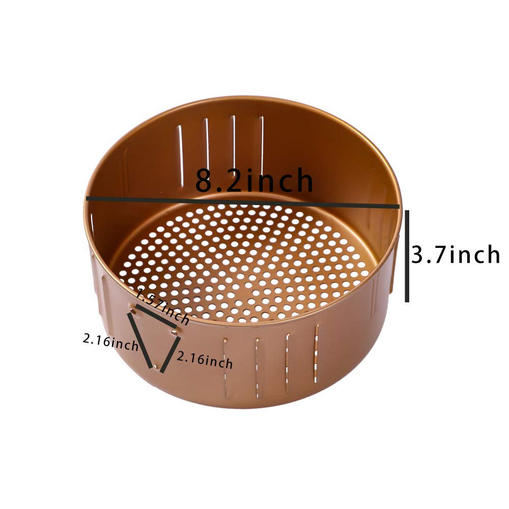 Air Fryer Replacement Basket 3.7QT For Power,Air fryer Accessories for Gowise USA, Non-Stick Fry Basket