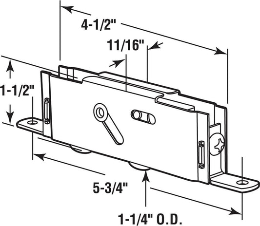 OEJHRCN Sliding Patio Door Tandem Roller Assembly,1-1/4 Inch Steel Ball Wheel Bearing, Sliding Door Wheel Replacement, 2 Pack