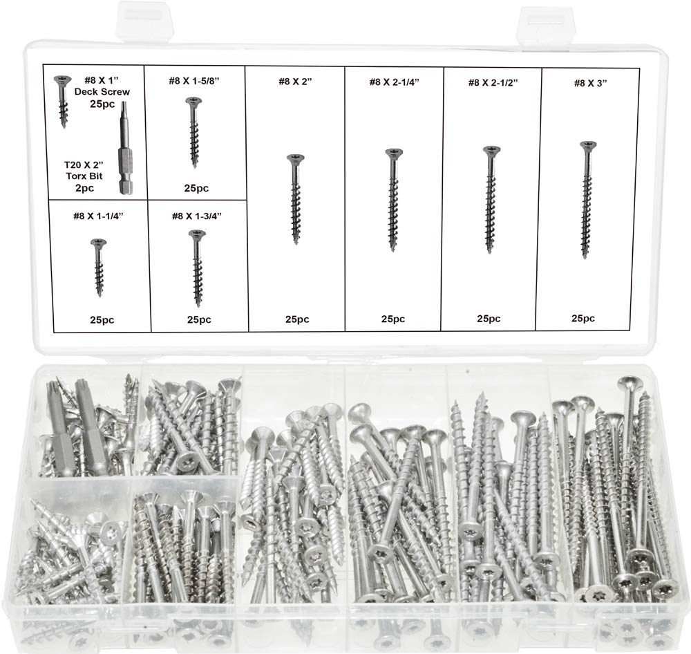 Swordfish 32640 Stainless Steel Torx Drive Wood & Deck Screw Assortment