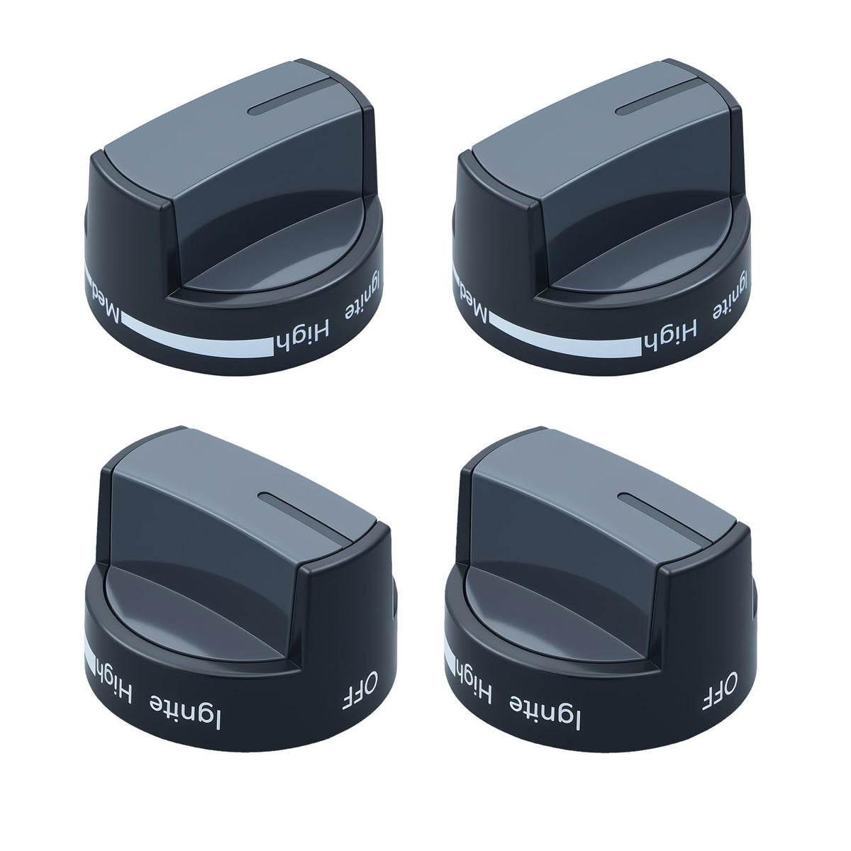 Upgraded W10339442 Stove Knobs Replacement Parts for Whirlpool Gas Range Burner Knob WPW10339442 WFG320M0MS0 WFG505M0MS0 Whirlpool Range Stove Top Cooktop Oven Burner Control Knobs Black 4Pcs
