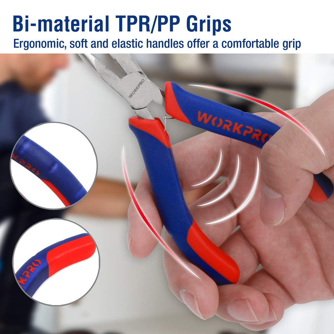 WORKPRO 6-piece Mini Pliers Set with Pouch, Small Pliers Tool Kit